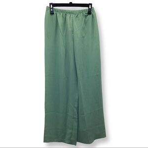 Zuliana Size M Green Sheer Elastic Waist Pants. Made In USA. New With Tags
